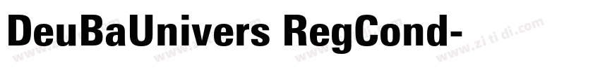 DeuBaUnivers RegCond字体转换